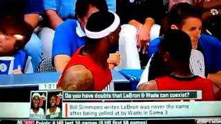 Wade Yells at LeBron on camera [upl. by Bohner]