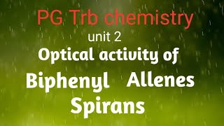 Optical activity of biphenyl allenes spirans axial chirality planar chirality explanation Tamil [upl. by Achorn273]