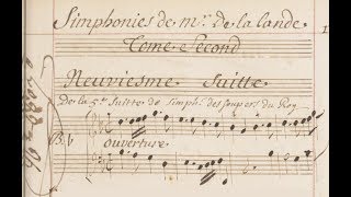 MichelRichard Delalande  Suite No 5 from Symphonies pour les Soupers du Roy 1736 [upl. by Adaline76]