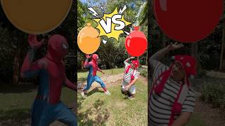 Reto de los globos de agua con Spiderman 🎈 [upl. by Ahsenwahs]