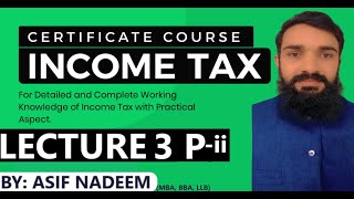 Taxation Course Lec3 Part2 How to file Business Individual Tax Return I Business Person return [upl. by Ayal]