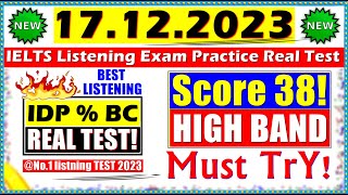 IELTS LISTENING PRACTICE TEST 2023 WITH ANSWERS  17122023 [upl. by Ellerahc]