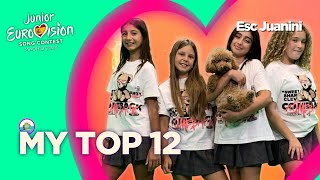 Junior Eurovision 2024  My Top 12  NEW 🇸🇲 [upl. by Rolyak]