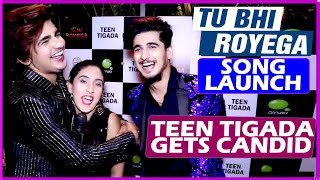 Interview With Teen Tigada aka Vishal Sameeksha amp Bhavin Bhanushali  Tu Bhi Royega Song Launch [upl. by Arabelle21]