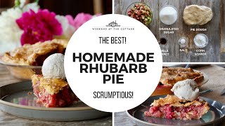 The best HOMEMADE RHUBARB PIE [upl. by Naara]