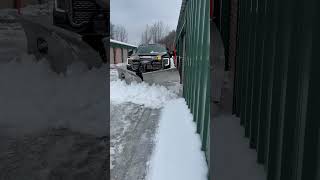 Snow plowing storage units close call [upl. by Allistir218]