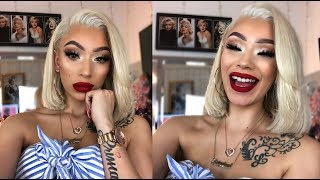 Marilyn Monroe Vibes  Platinum Blonde Hair amp Red Lip Tutorial ft Upretty Hair [upl. by Eonak253]