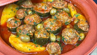 LA RECETTE DE MON DÉLICIEUX TAJINE DE COURGETTES FARCIES À LA VIANDE HACHÉE FACILE amp RAPIDE À FAIRE [upl. by Osana620]