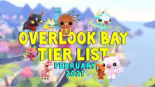 OVERLOOK BAY TIER LIST FEBRUARY 2021  Giveaways [upl. by Eninaj630]