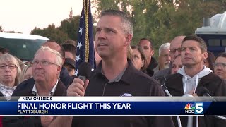 Large turnout in Plattsburgh for final North Country Honor Flight of the year [upl. by Abijah]