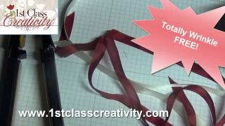 Fast and Easy Way to Un Wrinkle and Flatten out Craft Ribbon [upl. by Annahael]