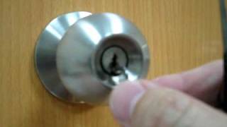 Pick a door lock with homemade tool [upl. by Gerick]