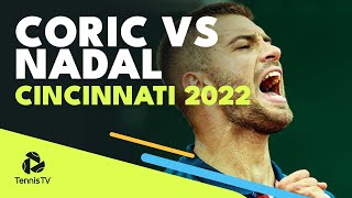 Borna Coric Shocks Rafael Nadal  Cincinnati 2022 Highlights [upl. by Helfant]