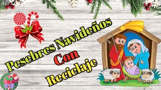 2 Pesebres Navideños Muy Fáciles Hechos Con Materiales Reciclados decoracionesdenavidad [upl. by Aerdnaz786]