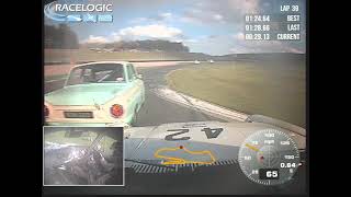 Masters Touring Cars big Lotus Cortina dice with Nigel winning at Donington Park [upl. by Stav]