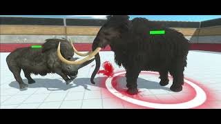 Woolly Mammoth vs Woolly Rhino Animal revolt battle simulator [upl. by Gillmore73]