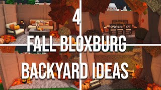 4 Fall Bloxburg Backyard Ideas  Welcome To Bloxburg [upl. by Ennovihc]