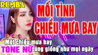 Mối Tình Chiều Mưa Bay Karaoke Tone Nữ  Beat Ngân Ngân [upl. by Nuzzi4]