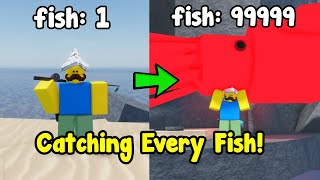 Catching Every Fish And Unlocked Secret Rod In Fisch Roblox [upl. by Ruzich]