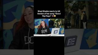 BHAD BHABIE REACTS TO UK VERSION OF HER SONG 😂🇬🇧 krillz notinthemood ukdrill shorts [upl. by Meredeth]