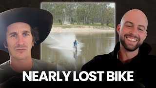 World first quotI nearly sank my bike in the Murray riverquot BIKE MALFUNCTION [upl. by Meikah]