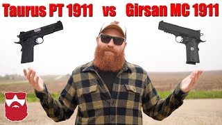 Battle of the Cheapest 1911s The Taurus PT 1911 vs The Girsan MC 1911 [upl. by Zerla]