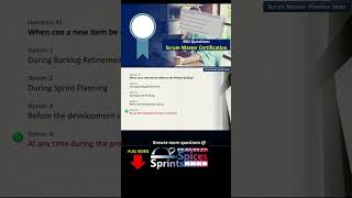 Scrum Master Certification Question 42 agile scrum scrumcertification scrummaster psm [upl. by Signe]
