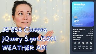 Build a weather app api project in JavaScript using a real API HTML CSS ES6 Classes and jQuery [upl. by Fey94]