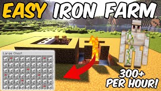 The Easiest IRON Farm in Minecraft  Tutorial 121  300 PER HOUR [upl. by Farmer]