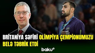 Böyük Britaniya səfiri Olimpiya çempionu Zelim Kotsoyevi təbrik etdi [upl. by Marlon]