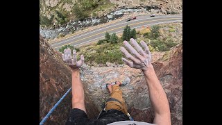 Persistent Vegetative State 510ab POV Rock Climb  Little Eiger  Clear Creek Canyon [upl. by Ahsyas]