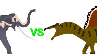 palaeoloxodon vs spinosaurus  for ParaceraOfficial338  bcsnifflestheanteater3081didnt reply [upl. by Ithaman]