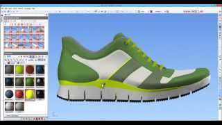 ICad3D Design  3D Shoe Design software casualsport sample [upl. by Whalen]