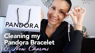 Cleaning my Pandora Bracelet with the Pandora Jewelry Care Kit amp New Charms [upl. by Airad]