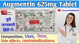 Augmentin 625mg Tablet Amoxycillin amp Potassium Clavulanate Tab Indications amp Contraindications [upl. by Rainer]