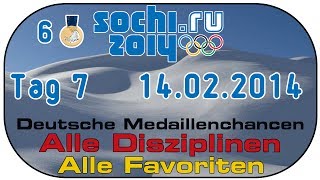 Sotschi 2014 Olympia Special 22  Tag 7  14022014  Deutschland Medaillenchancen [upl. by Dennison513]