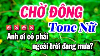 Karaoke CHỜ ĐÔNG Tone Nữ Beat Mới Dễ Hát Nhất  Beat Tuyết Nhi 2024 [upl. by Anadroj]