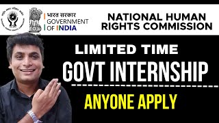 GOV OF INDIA Internship ➤ Paid Internship With NHRC 2024  FREE CERTIFICATES For All No Exam No Fee [upl. by Robma]