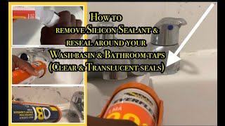 How to Seal Bathroom WashBasin amp Bathtub Faucet Taps using Silicone Sealant Clear amp Translucent [upl. by Fattal]