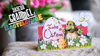 Süße Osterkarte zum Basteln  Sascha Grammels Bastelstube [upl. by Noiramaj35]