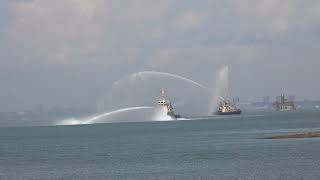 Svitzer Ganges and Vidar At Queenborough All Tide Landing 16923 [upl. by Enrica705]