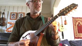 First Mandolin Lesson  Holding Tuning Picking Playing [upl. by Eerual]