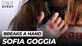 Sofia Goggia breaks a hand at Sankt Moritz  Downhill  2022 🇮🇹 [upl. by Grobe505]