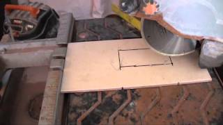 Cutting an Outlet Hole Into a Tile [upl. by Stultz]