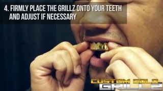 How to Fit Grillz by Custom Gold Grillz Video Instructions [upl. by Meggi]