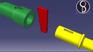 how socket and spigot cotter joint animation [upl. by Hoisch]