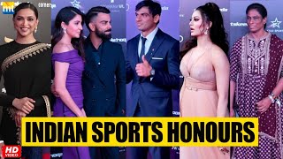 RanveerDeepika ViratAnushka Neeraj Chopra PT Usha Urvashi at Indian Sports Honours Awards [upl. by Richardo554]