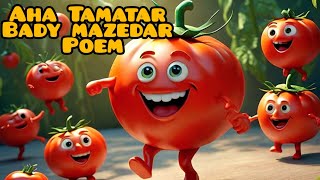 aha Tamatar bady mazedar poemnursery class poemHindi rhymetomato poem❤️😍🥳🎉 [upl. by Lothario35]