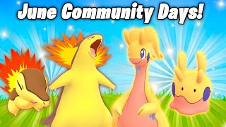 JUNE COMMUNITY DAYS ANNOUNCED IN POKEMON GO Shiny BOOSTED Goomy amp Cyndaquil Spawns [upl. by Griseldis]