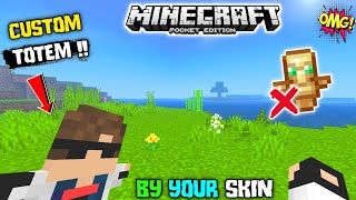 How To Make Custom Skin Totem Of Undying In Minecraft PE  Custom totem texture pack MCPE [upl. by Aronas]